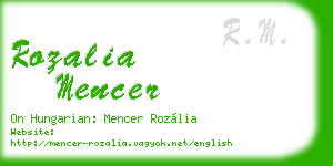 rozalia mencer business card